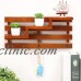 Vintage Rack Wooden Wall Mounted 3 Hooks Floating Shelf Display Storage Wood   132650683030